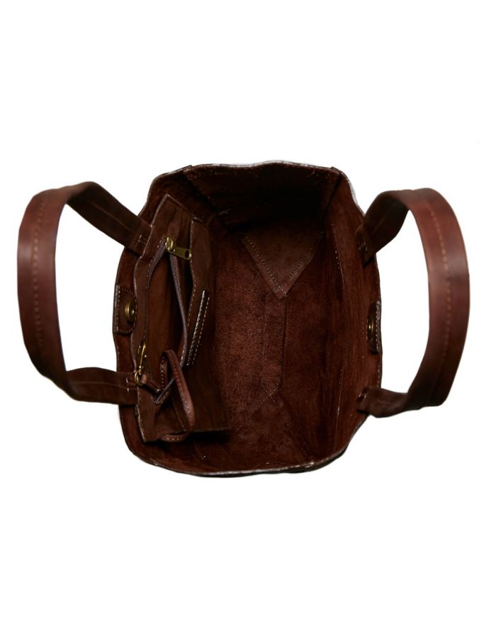 Δερμάτινη Tote Τσάντα με σχέδιο λουλούδι