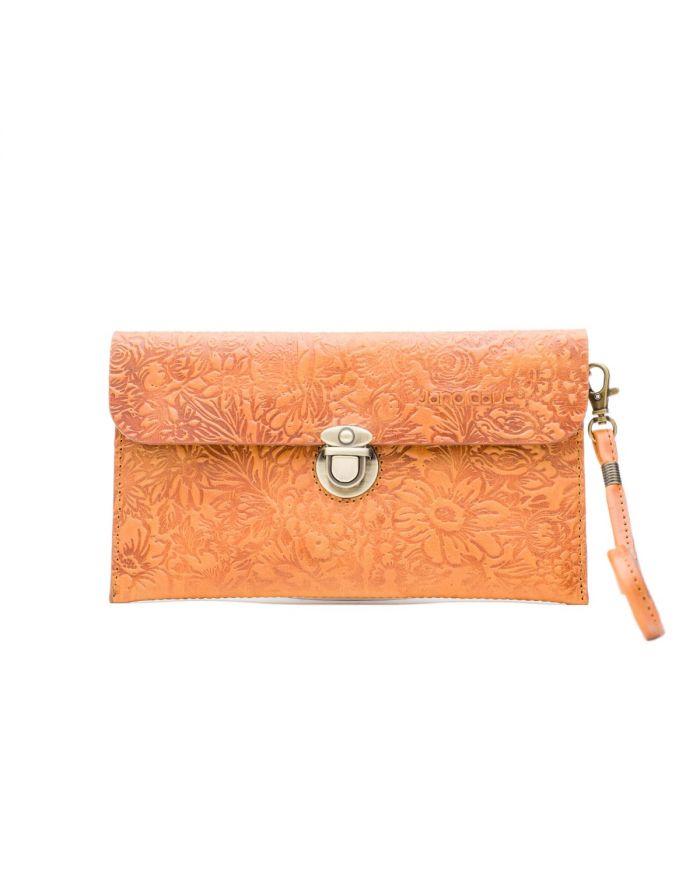 Δερμάτινος Φάκελος με σχέδιο λουλούδι Αντίκ