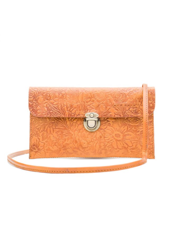 Δερμάτινος Φάκελος με σχέδιο λουλούδι Αντίκ