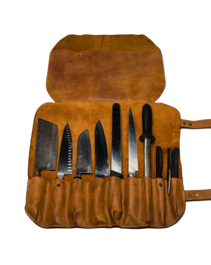 Δερμάτινη θήκη μαχαιριών για Σεφ