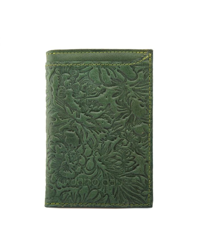 Δερμάτινο Πορτοφόλι με σχέδιο λουλούδι